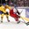 TORONTO, CANADA - DECEMBER 26: Czech Republic's David Pastrnak #9 plays the puck while Sweden's William Lagesson #3 chases him down during preliminary round action at the 2015 IIHF World Junior Championship. (Photo by Andre Ringuette/HHOF-IIHF Images)

